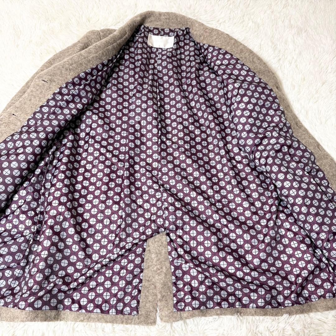 アズノゥアズオオラカ ウールコート グレージュ 大きいサイズ 17号