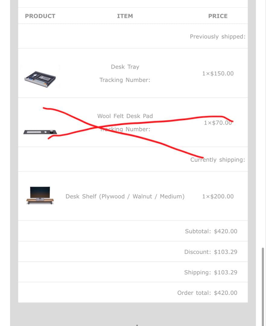 Grovemade Desk shelf 引き出し付き ウォールナット Mサイズ