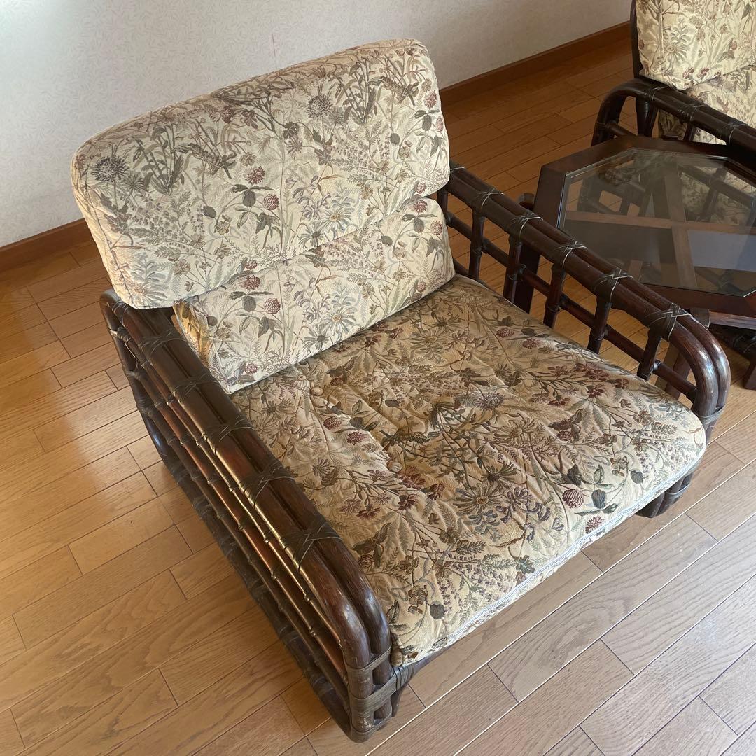 ヤマカワラタン ヴィンテージ 1人掛けソファ パーソナルチェア 山川ラタン