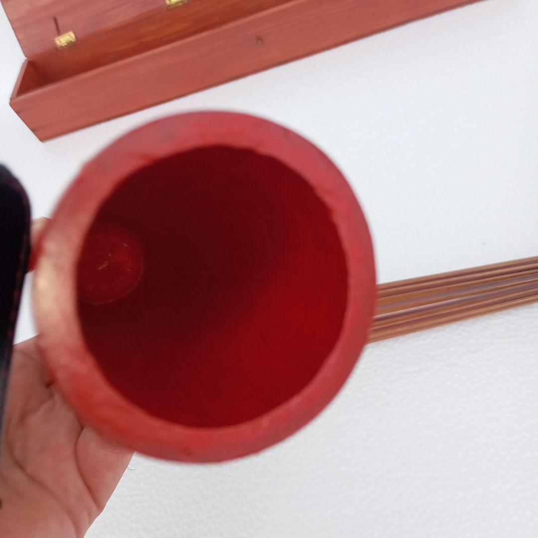 フラダンス用　竹製楽器プイリ(木箱ケース付)