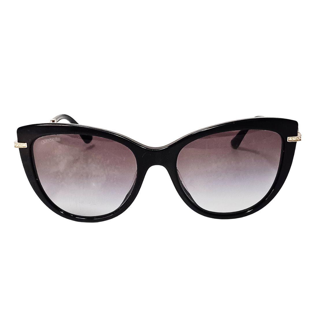 ブルガリ BVLGARI サングラス ラインストーン ブラック キャットアイ