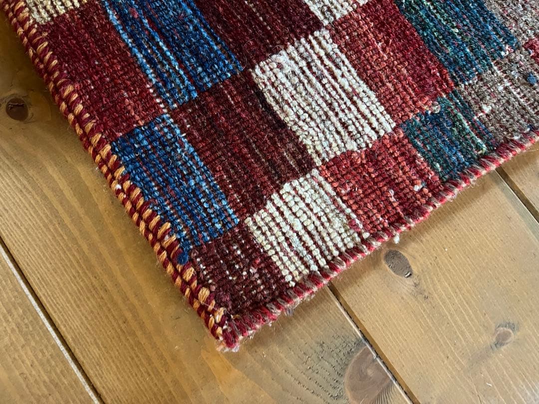 ギャッベ ペルシャ絨毯 86x60cm ギャベ 玄関マット 手織り ラグ 絨毯
