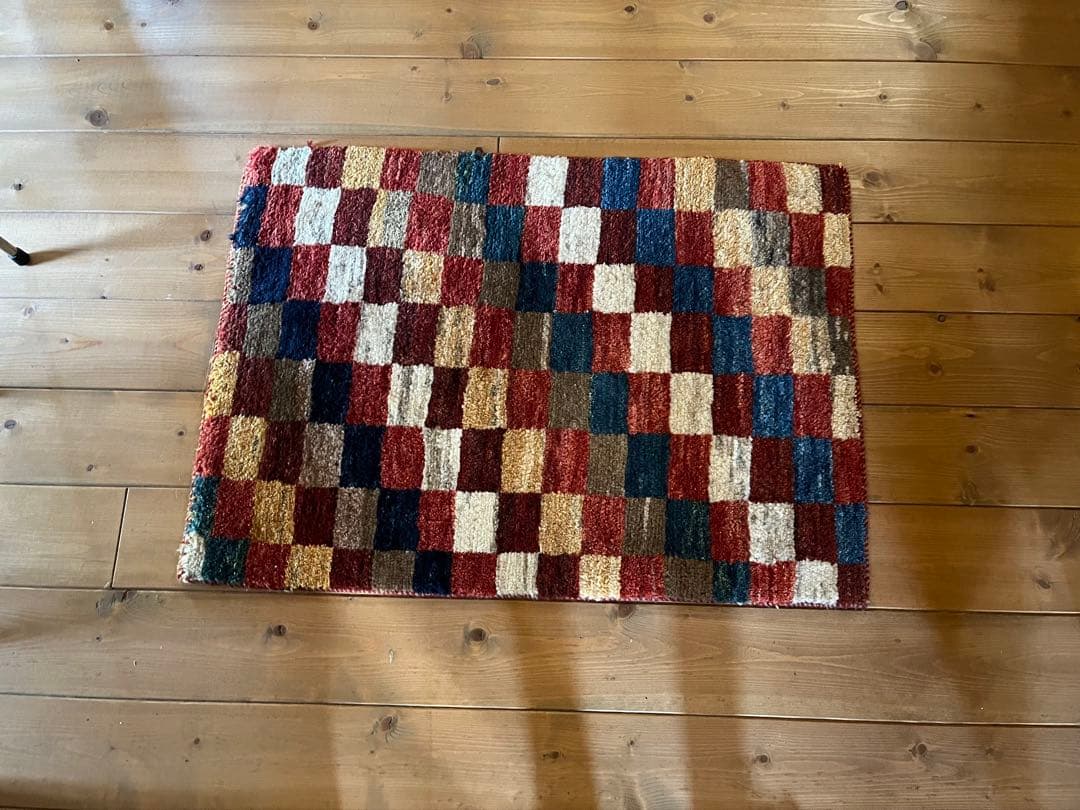 ギャッベ ペルシャ絨毯 86x60cm ギャベ 玄関マット 手織り ラグ 絨毯