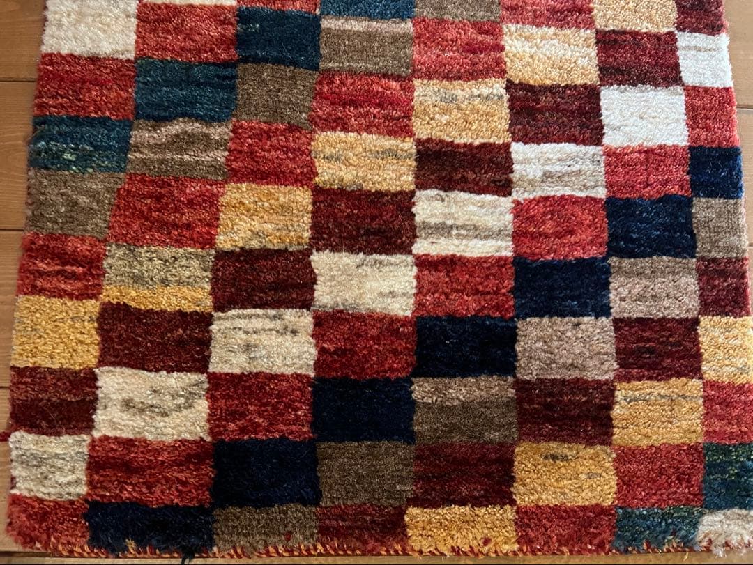 ギャッベ ペルシャ絨毯 86x60cm ギャベ 玄関マット 手織り ラグ 絨毯