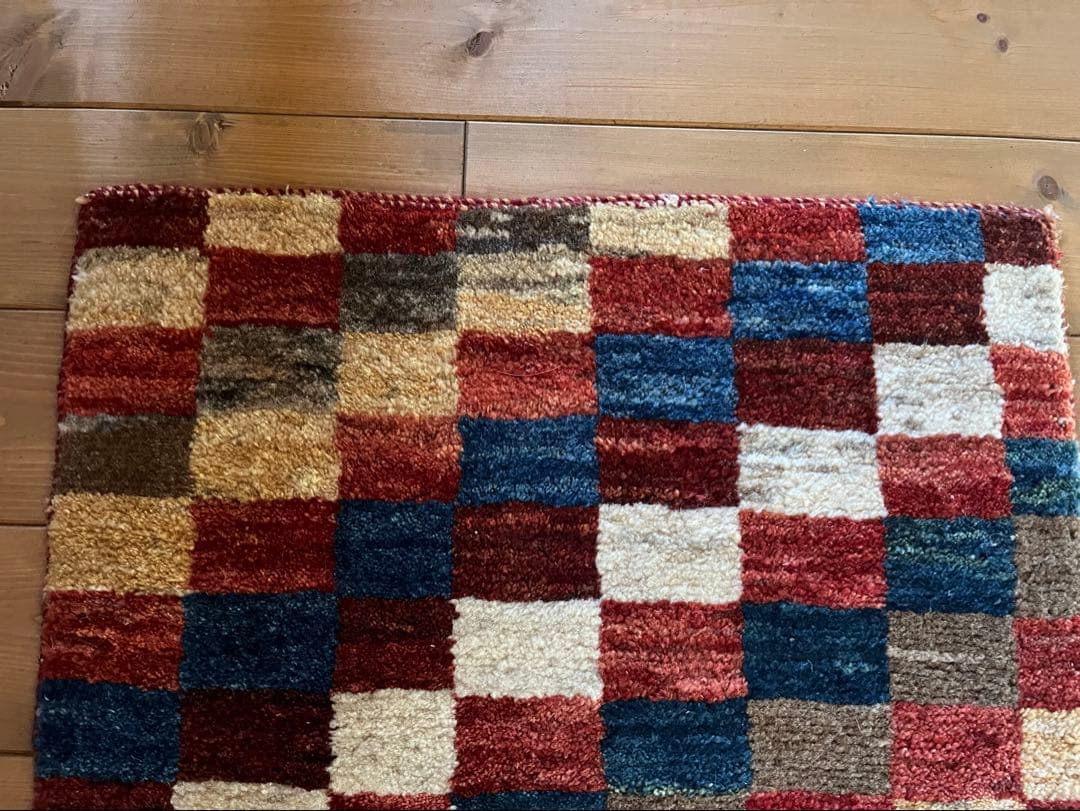 ギャッベ ペルシャ絨毯 86x60cm ギャベ 玄関マット 手織り ラグ 絨毯