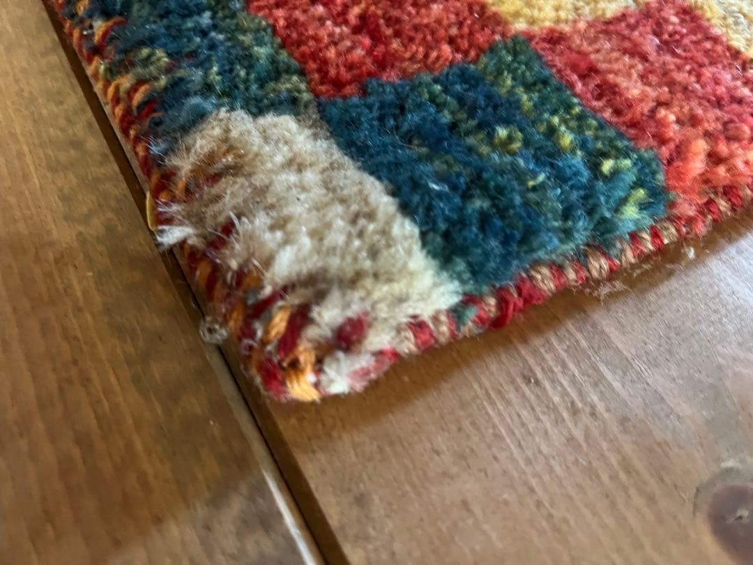 ギャッベ ペルシャ絨毯 86x60cm ギャベ 玄関マット 手織り ラグ 絨毯