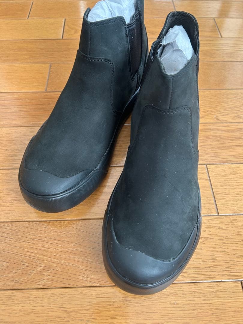 KEEN エレナチェルシー WP サイドゴアブーツ 黒 防水 24cm
