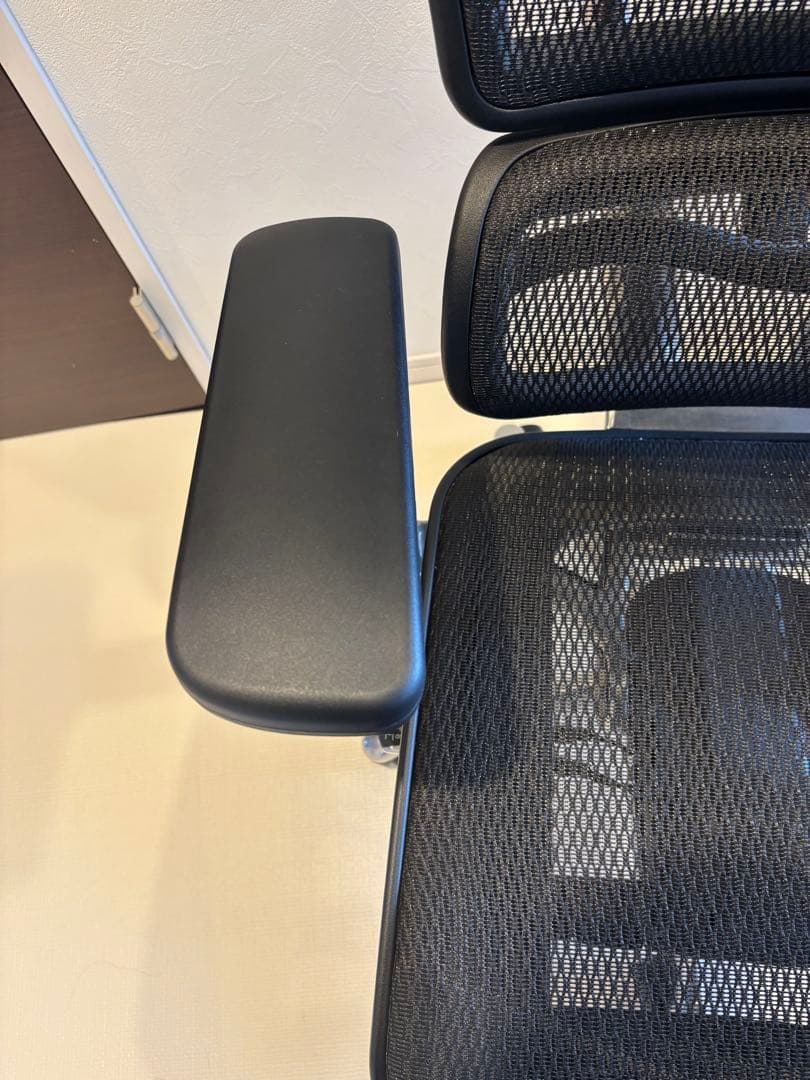 美品　エルゴヒューマン プロ ブラック ハイタイプ エラストメリックメッシュ