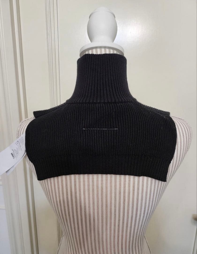 Maison Margiela ニット ベスト 黒 ネックウォーマー スヌード