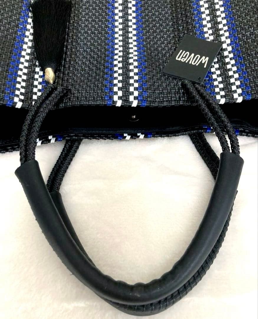 Sora★WOVEN ウーブン メキシコ製 かごバッグ タッセルチャーム付