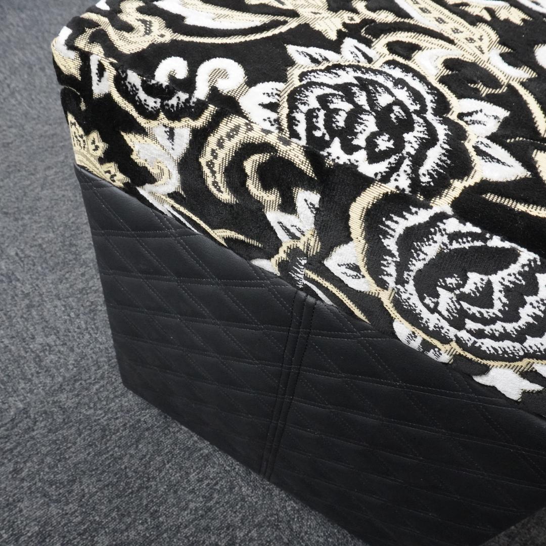 【新品・一品物】金華山柄 スツール 木製 木工 トラック　腰掛