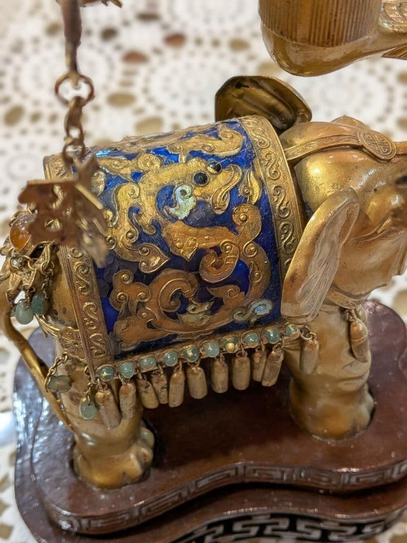 アンティーク 象 置物 骨董品 高さ36×横13×奥行9㎝