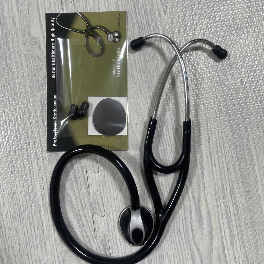 聴診器 シングルヘッド　イヤーチップ、膜面付き。