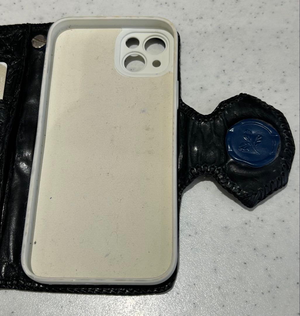 クロコダイルレザー 携帯ケース　ihone14plus ihoneケース