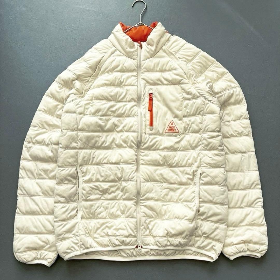 【2WAY】ジャックバニー 中綿ジャケット XL ベスト ホワイト ゴルフ 軽量