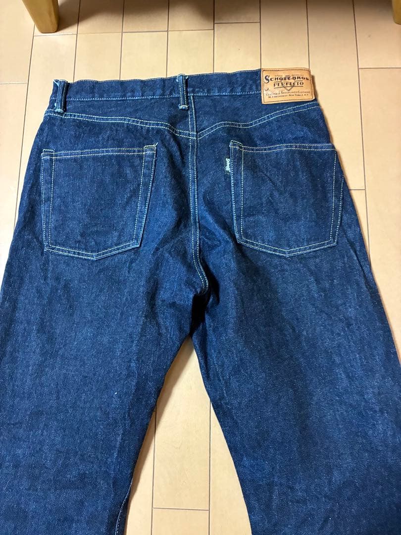 schott デニムパンツ　デニム　復刻　対戦モデル　ボタンフライ　ショット