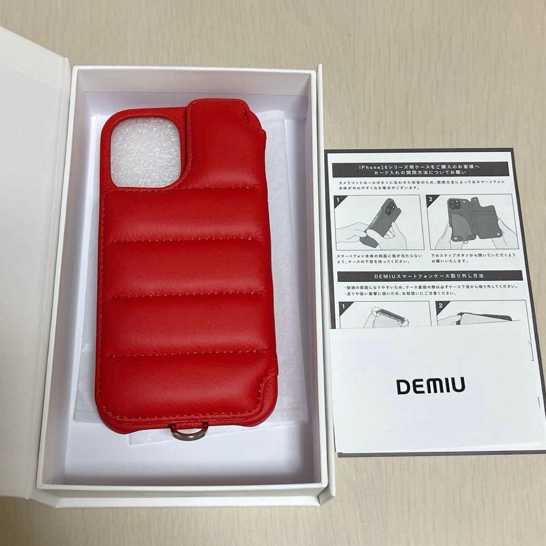 DEMIU BALLON バロン iPhone16 レザーケース ルビー 箱付き