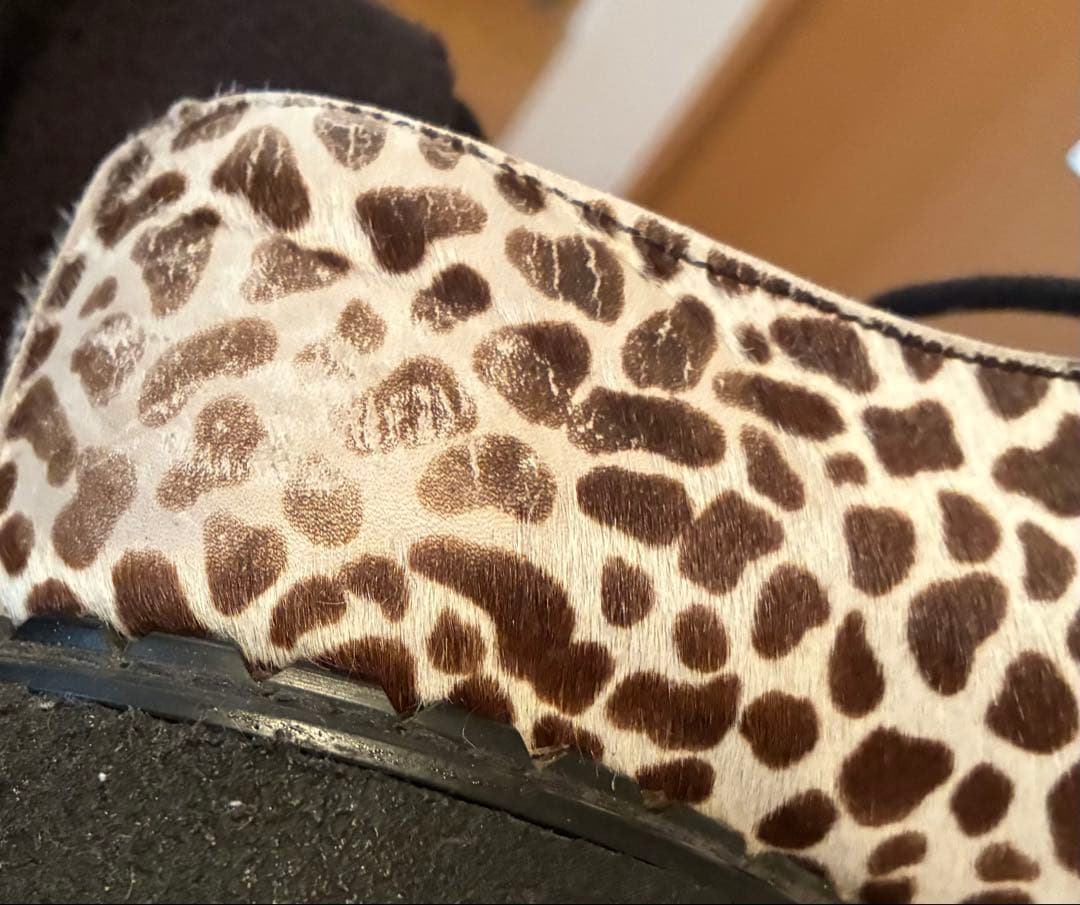 E COX/ジョージコックス/ヒョウ柄/豹柄/ラバーソール/UK7