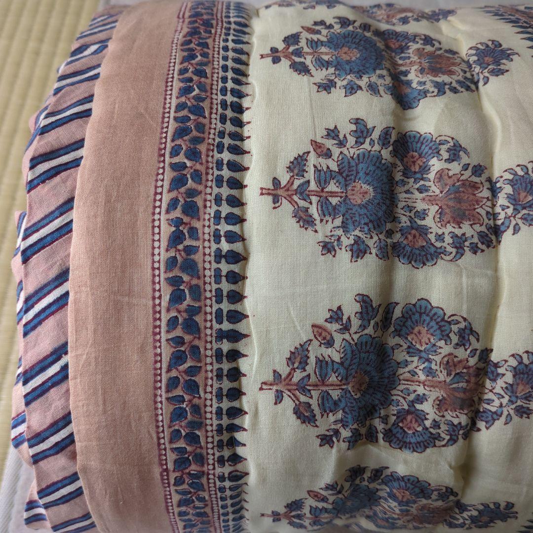 ANOKHI 花柄 コットン掛け布団 大判