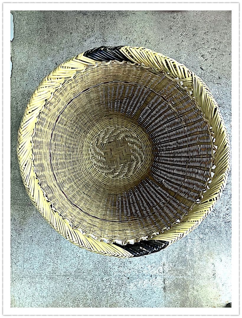 鳥越竹細工 竹籠 鈴竹 岩手 天然木 手作り 古民具 昭和レトロ インテリア