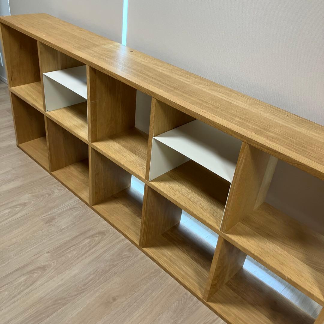 スタッキングシェルフセット・５段×２列・オーク材