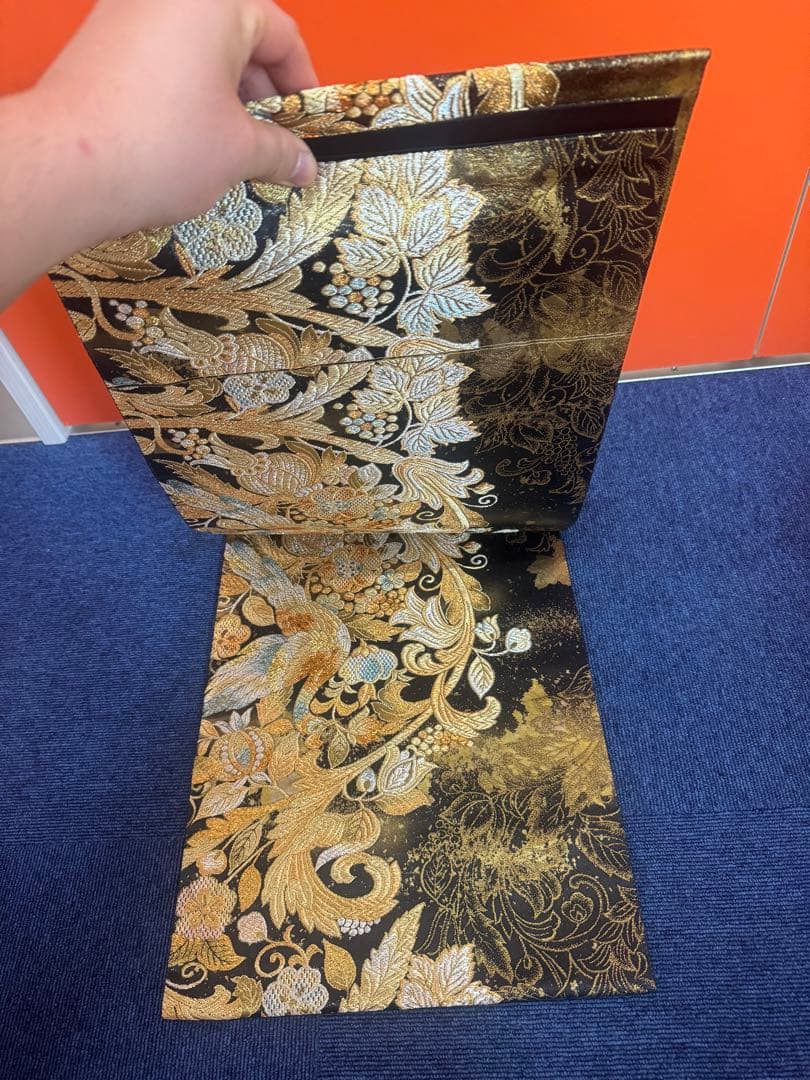 2697袋帯 古代彫金紋 西陣織 金糸　高級上質上品　約440cm 未使用