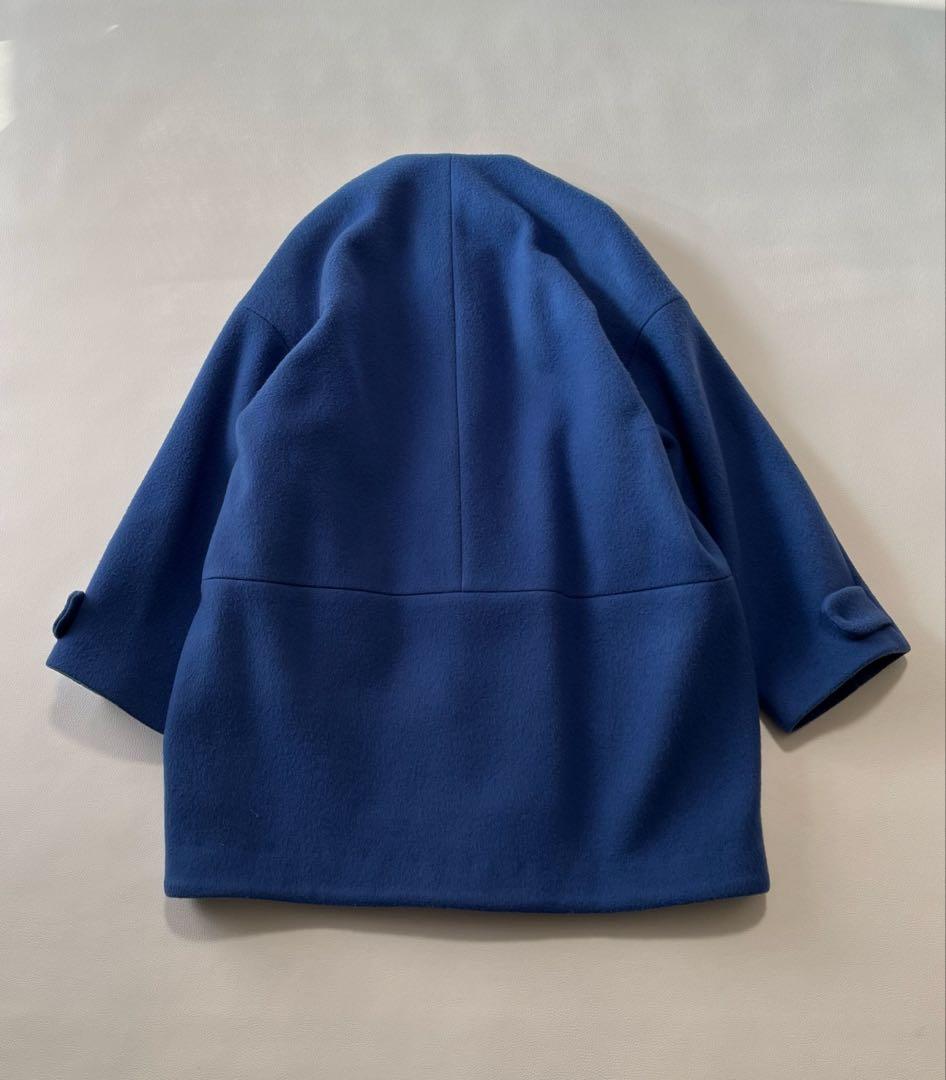 b1724＊ マリンフランセーズ ノーカラー ウールブレンド コート