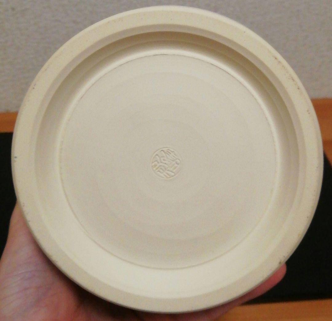 中村秋峰作　仏蘭陀写　朝顔絵　水指　共箱　茶道具