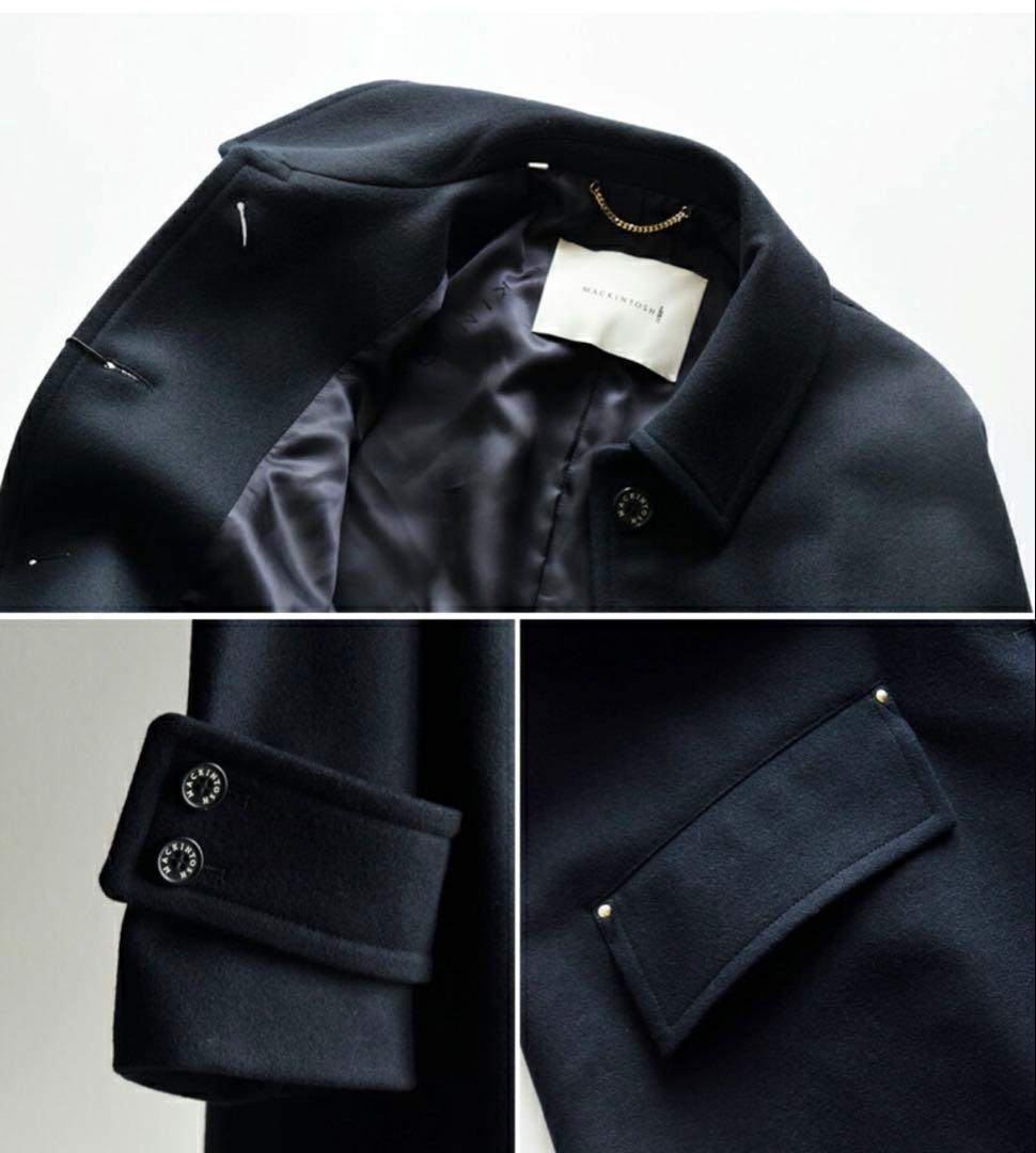 最安値　2025新作　マッキントッシュ HUMBIE ウールコート 6 ネイビー