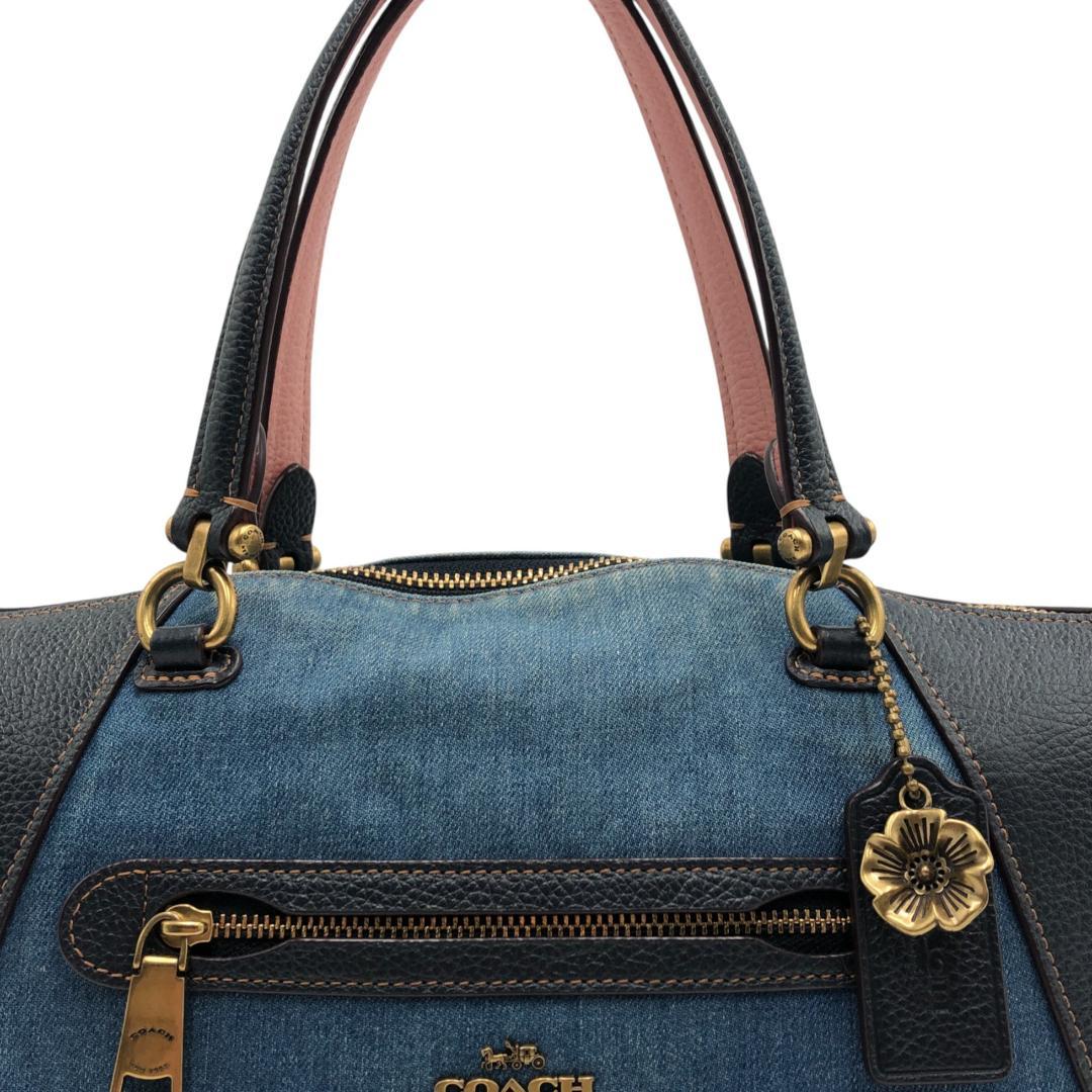 【美品】COACHコーチ　2way　ショルダーバッグ　ハンドバッグ　デニム