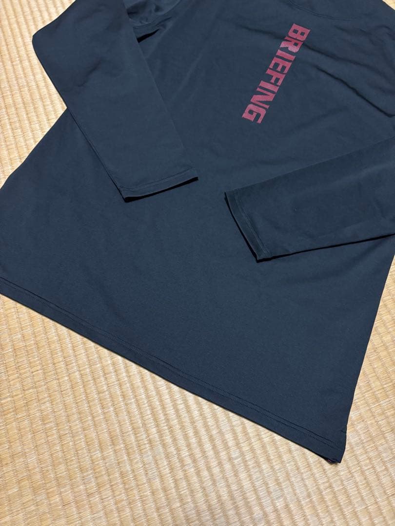 ブリーフィング　モックネック　ブラック　黒　長袖シャツ XL