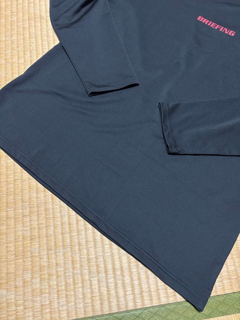ブリーフィング　モックネック　ブラック　黒　長袖シャツ XL
