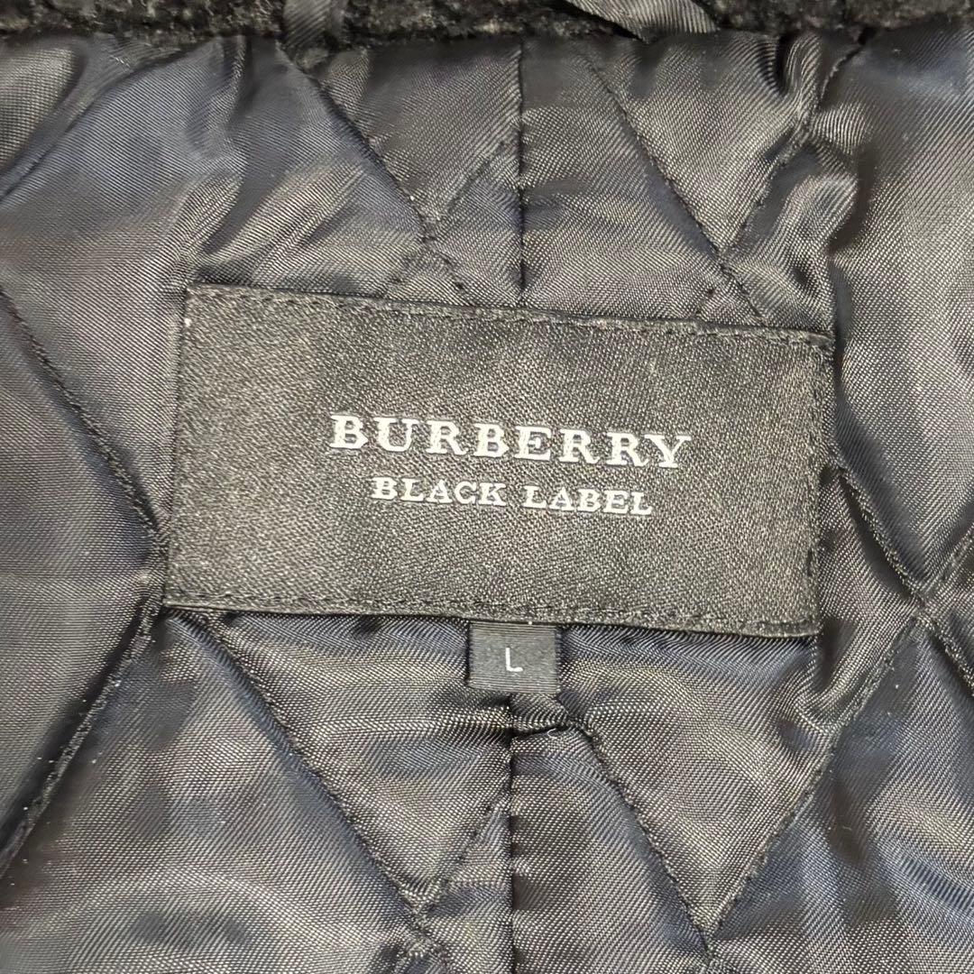 バーバリー ブラックレーベル ダッフルコート フード チェック柄 赤 Ｌサイズ