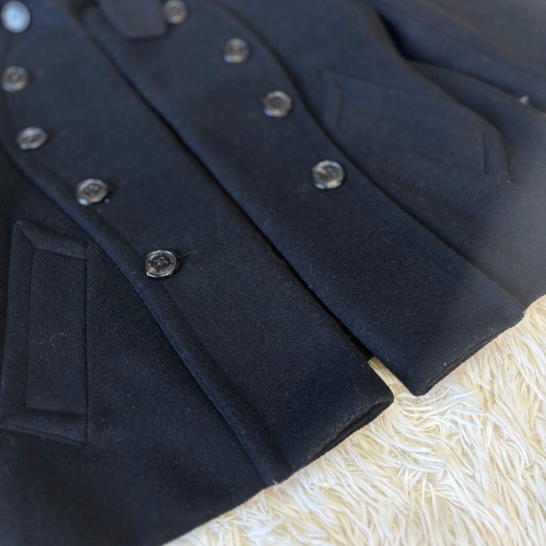 green 現HYKE ラムウール　ピーコート　ブラック　サイズ2