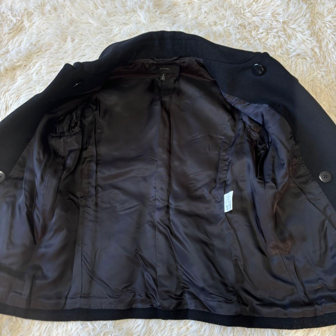 green 現HYKE ラムウール　ピーコート　ブラック　サイズ2