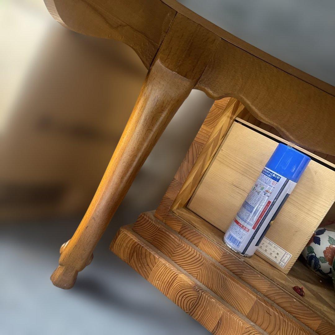 イタリア製　アンティーク　大理石　デーブル　猫脚