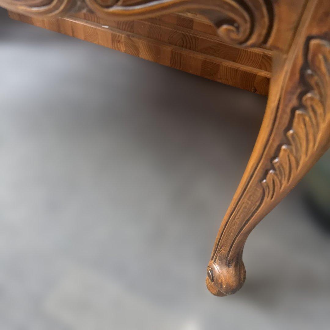 イタリア製　アンティーク　大理石　デーブル　猫脚