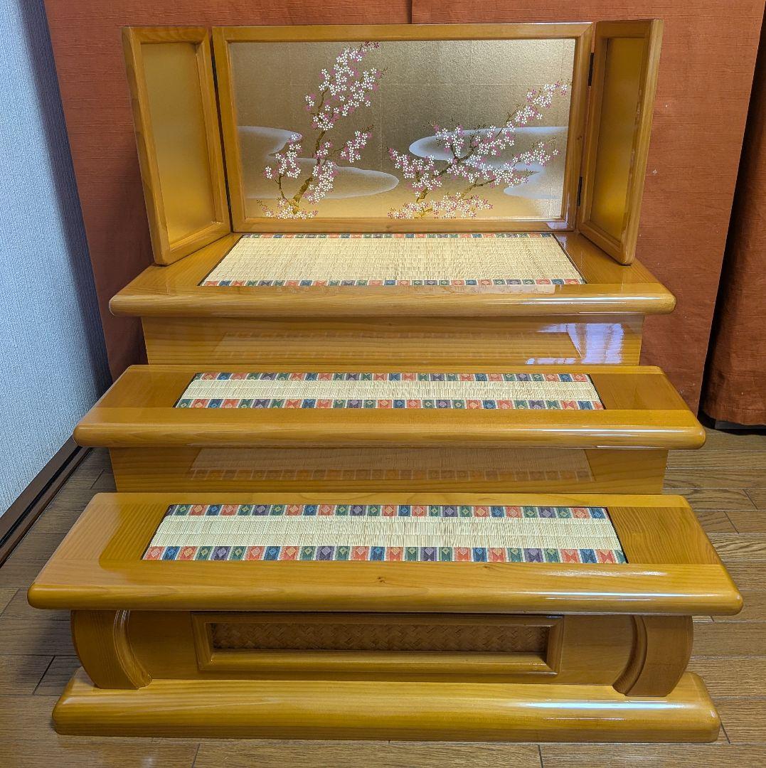 ひな祭り 雛人形　三段飾り　オルゴール付　秀華作　1/2（2/2の購入も必要）