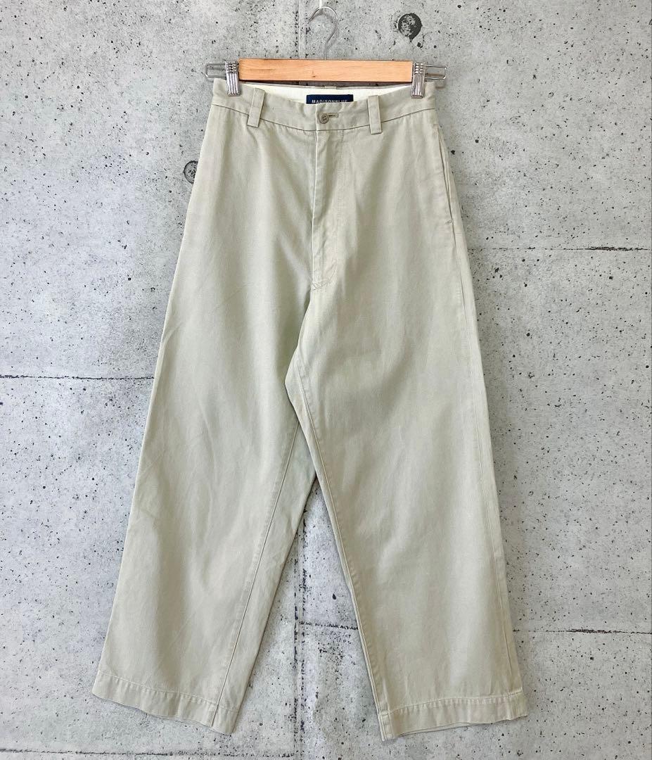 マディソンブルー ハイウエスト チノ チノパン ベージュ 01