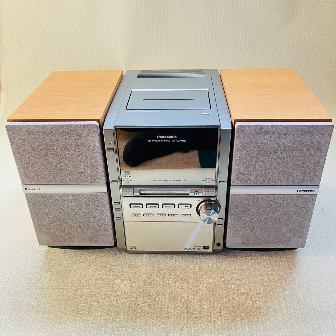 Panasonic コンポ SC(SA)-PM77MD/CDMD動作OK/訳あり