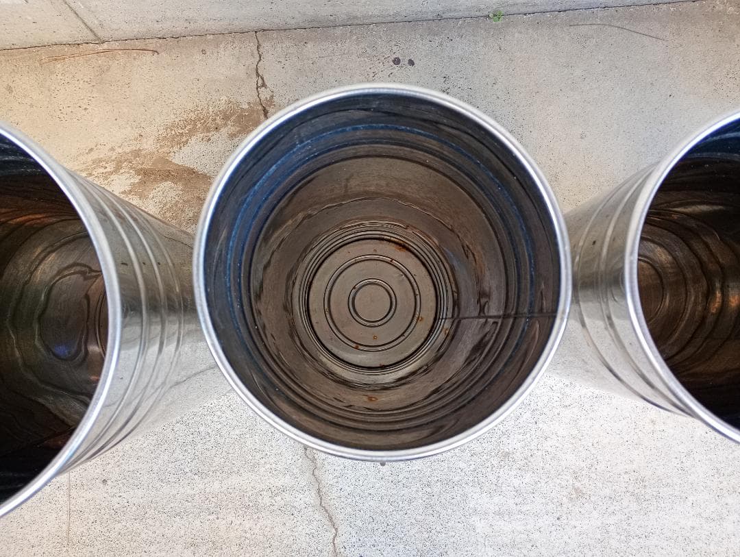 ☆ステンレス花桶 ロングサイズ４個セット No3