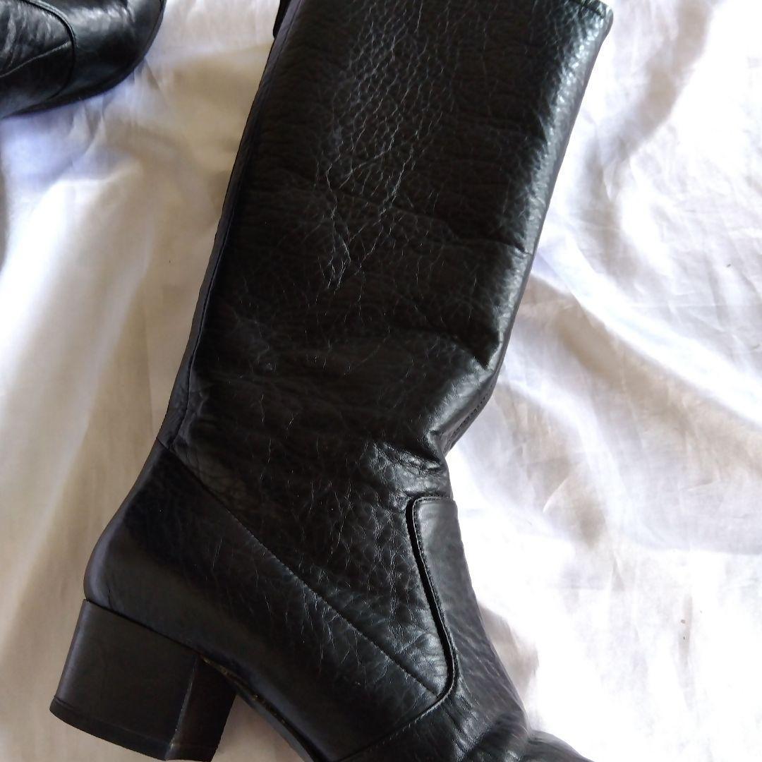 CHANEL 乗馬ブーツ 黒 39C 軽量 本革　箱　保存袋　大丸
