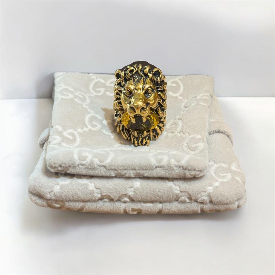 GUCCI ライオンヘッドリング（未使用品）10号
