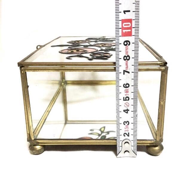 ■アンティーク■アクセサリーケース・ジュエリーケース・小物入れ■レトロ・ガラス製