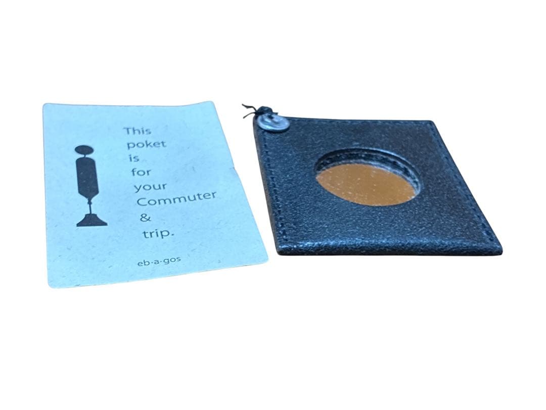 ebagos ポケット付バスケット ブライドルレザー×紅籐 BLACK エバゴス