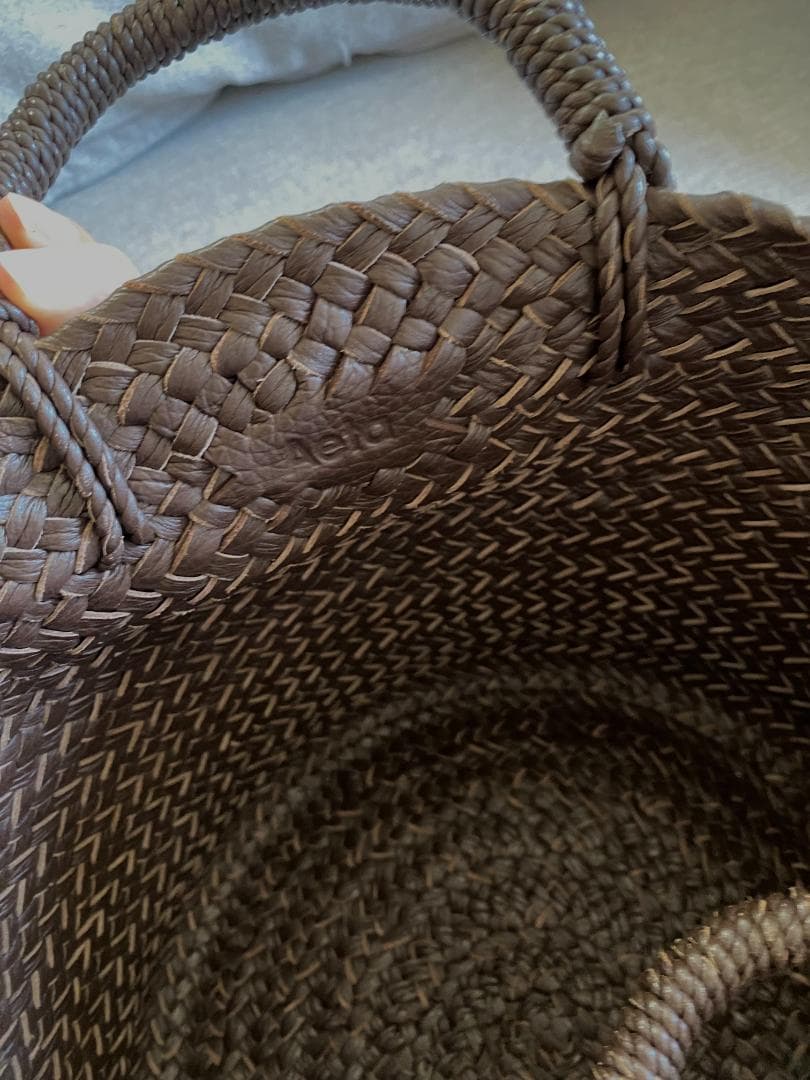 【omom】アエタ BASKET M ブラウンレザー かごバッグ