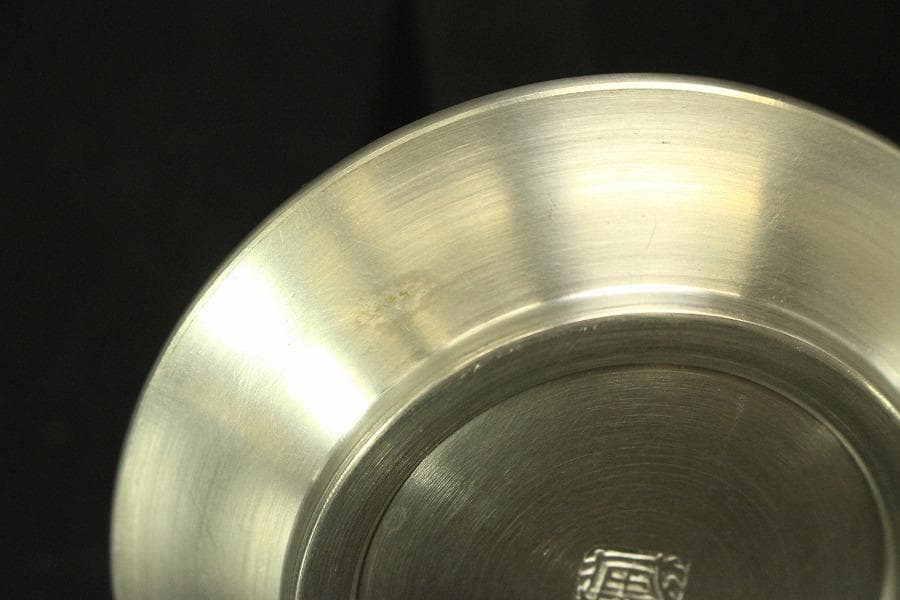 煎茶 蔵苑作 錫 茶入 茶托 瓶敷 まとめて (LC812)