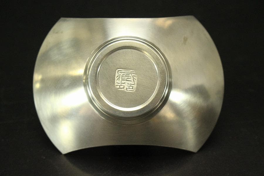 煎茶 蔵苑作 錫 茶入 茶托 瓶敷 まとめて (LC812)