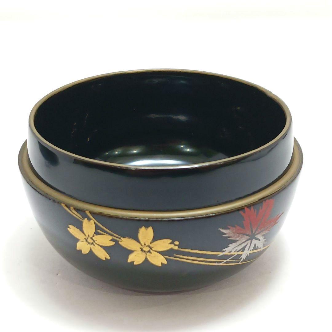 Y3336-4 茶道具 金彩 春秋流水蒔絵 棗・香合 2点セット　う