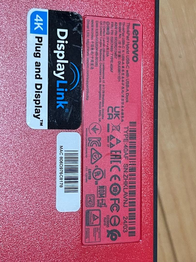 Lenovo ThinkPad用Dock2台